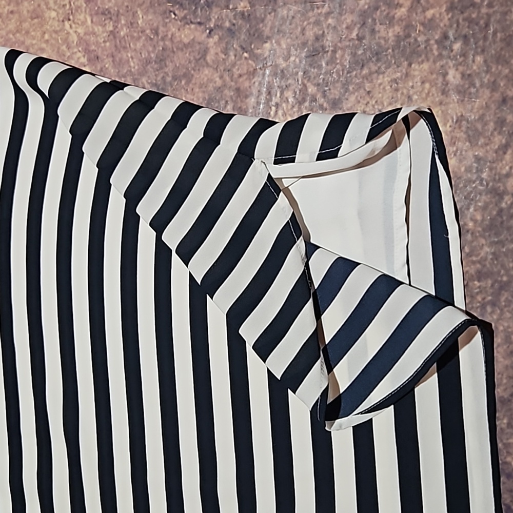 Loft | Black and White Striped Summer Dress - Picture 12 of 12